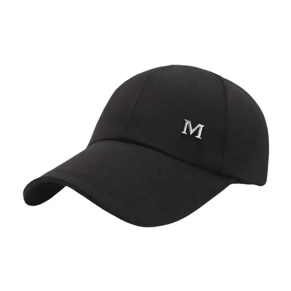 Baseball Cap M Letter Embroidery Trucker Cap Unisex - Image 3