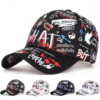 WHAT Letter Printing Snapback Baseball Caps Spring and Autumn 2025