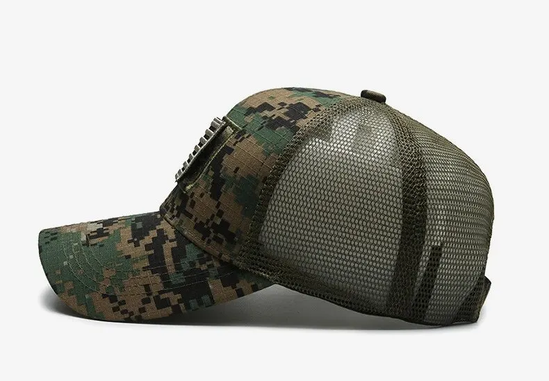 New Mesh Breathable Personality Sticker Embroidery Men Women's Baseball Cap 2025