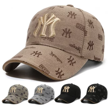 NY Men Summer Fashion Embroidery Letter Baseball Cap Hip Hop Snapback Hat 2025