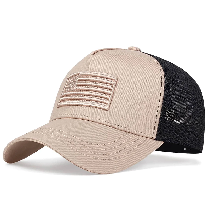 2025 Fashion American Flag Embroidery Baseball Net Caps