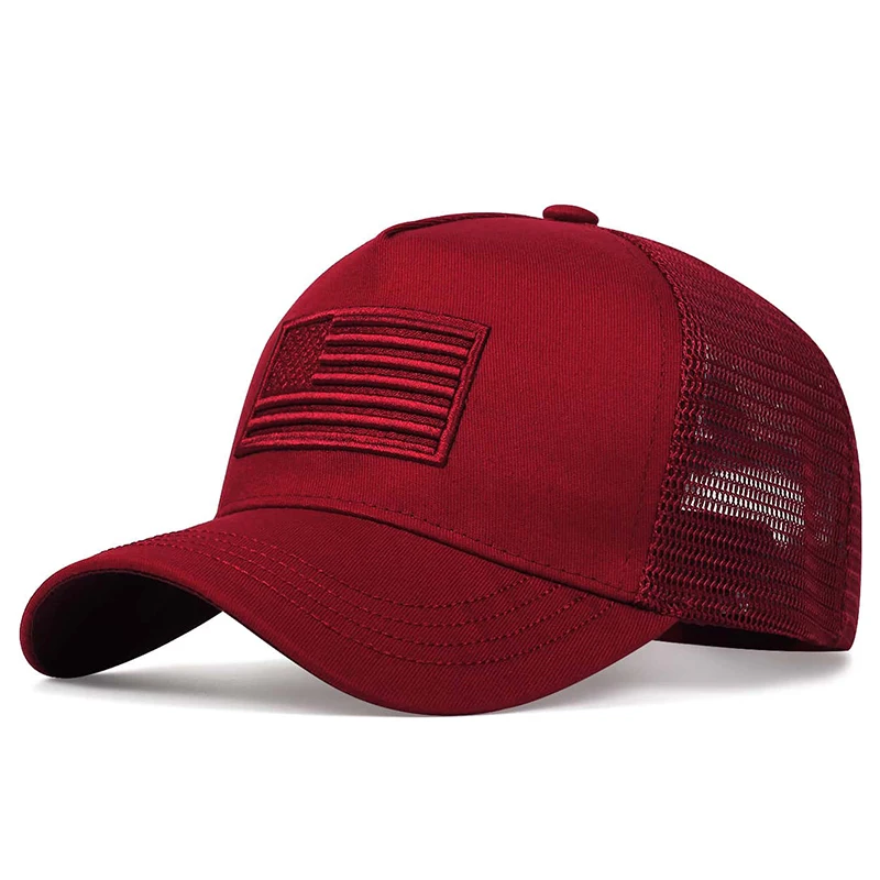 2025 Fashion American Flag Embroidery Baseball Net Caps