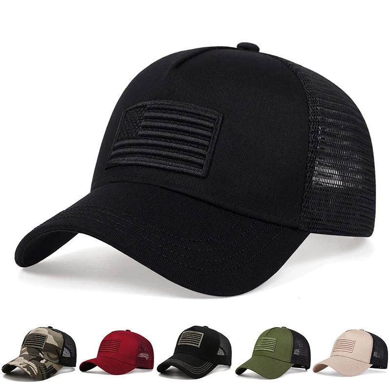 2025 Fashion American Flag Embroidery Baseball Net Caps