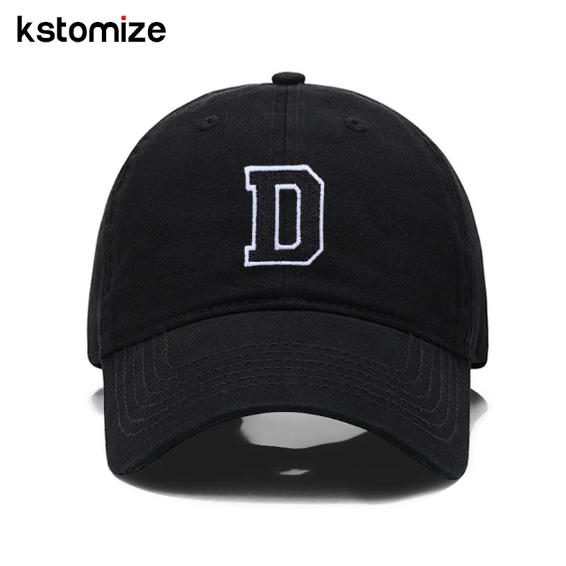 A-Z Black Baseball Cap For Men Women High Quality Soft Cotton Embroider 2025