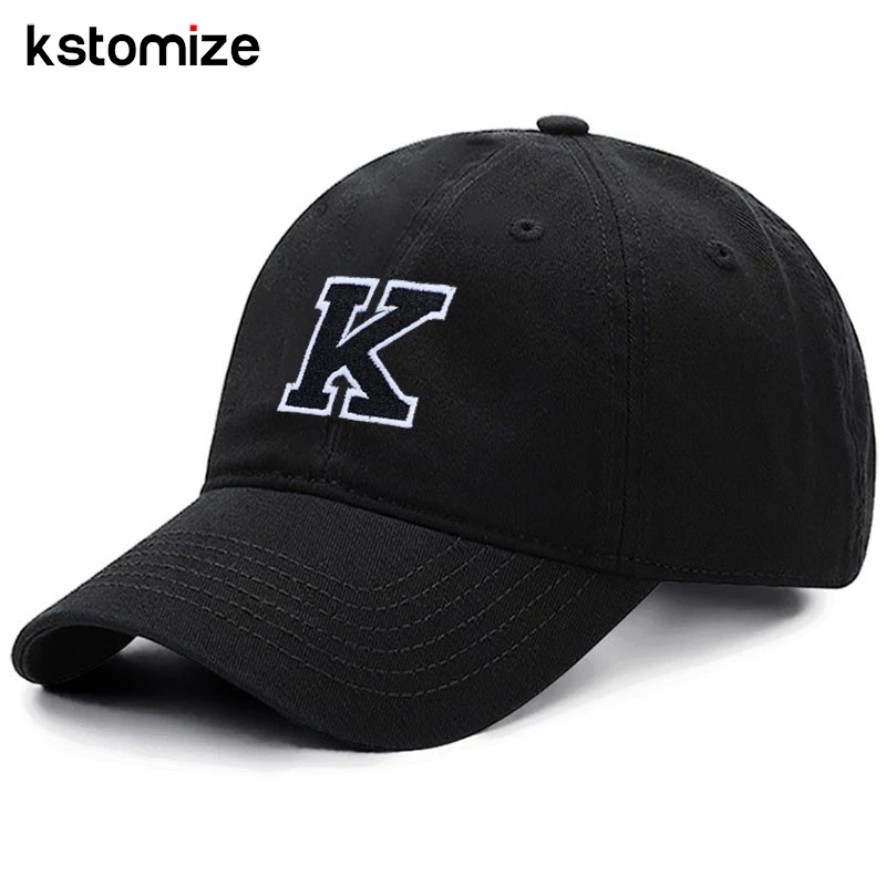 A-Z Black Baseball Cap For Men Women High Quality Soft Cotton Embroider 2025
