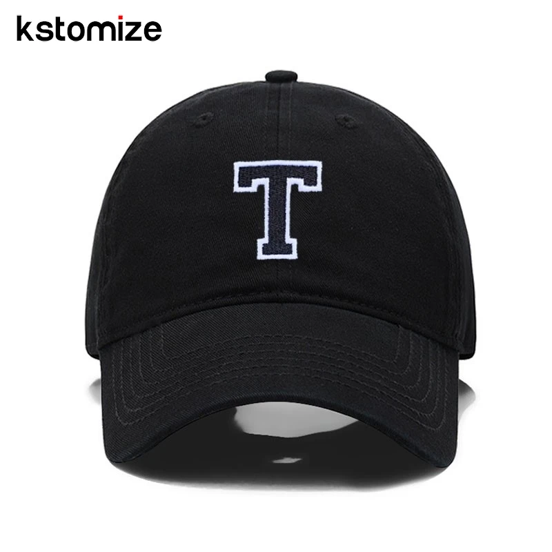 A-Z Black Baseball Cap For Men Women High Quality Soft Cotton Embroider 2025