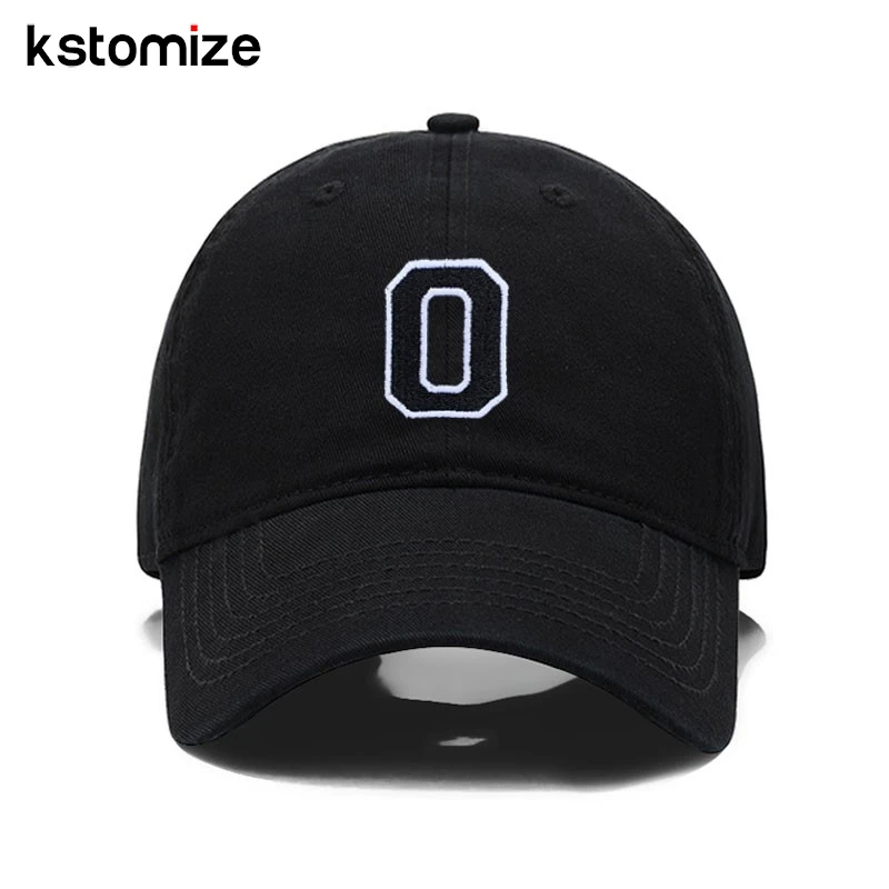 A-Z Black Baseball Cap For Men Women High Quality Soft Cotton Embroider 2025
