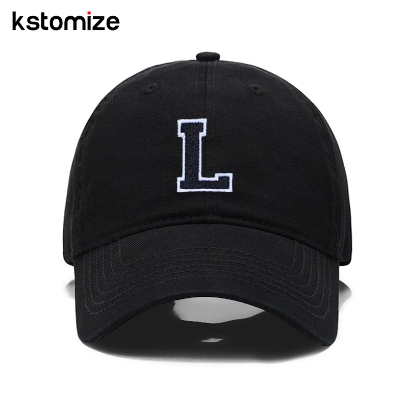 A-Z Black Baseball Cap For Men Women High Quality Soft Cotton Embroider 2025