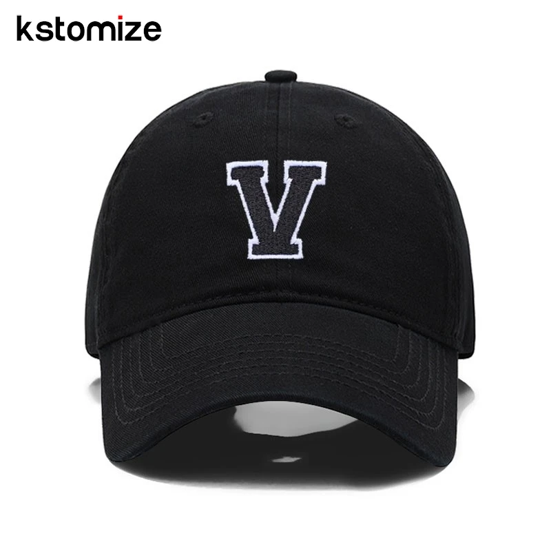 A-Z Black Baseball Cap For Men Women High Quality Soft Cotton Embroider 2025