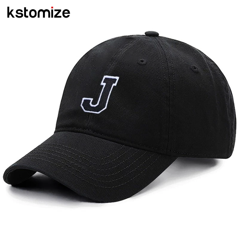 A-Z Black Baseball Cap For Men Women High Quality Soft Cotton Embroider 2025