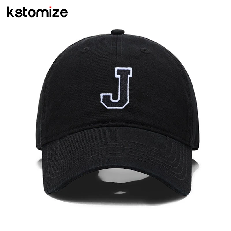 A-Z Black Baseball Cap For Men Women High Quality Soft Cotton Embroider 2025