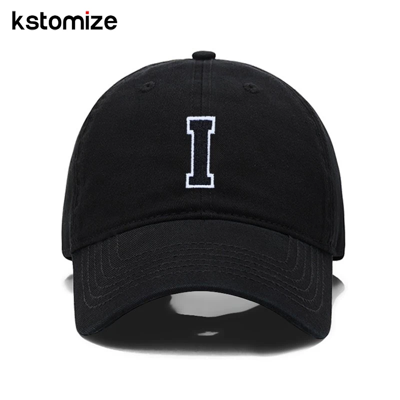 A-Z Black Baseball Cap For Men Women High Quality Soft Cotton Embroider 2025
