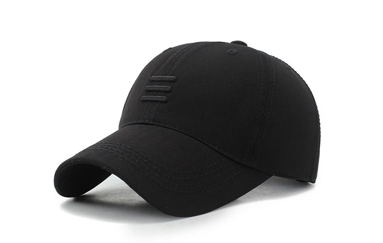 Three Horizontal Lines Embroidery Baseball Spring and Autumn Outdoor Caps 2025
