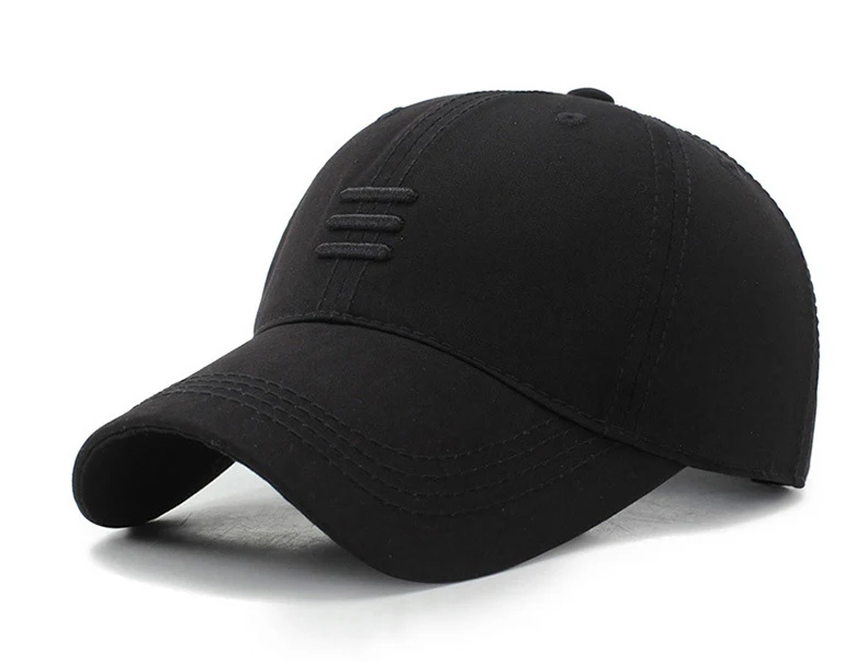 Three Horizontal Lines Embroidery Baseball Spring and Autumn Outdoor Caps 2025