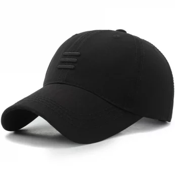 Three Horizontal Lines Embroidery Baseball Spring and Autumn Outdoor Caps 2025