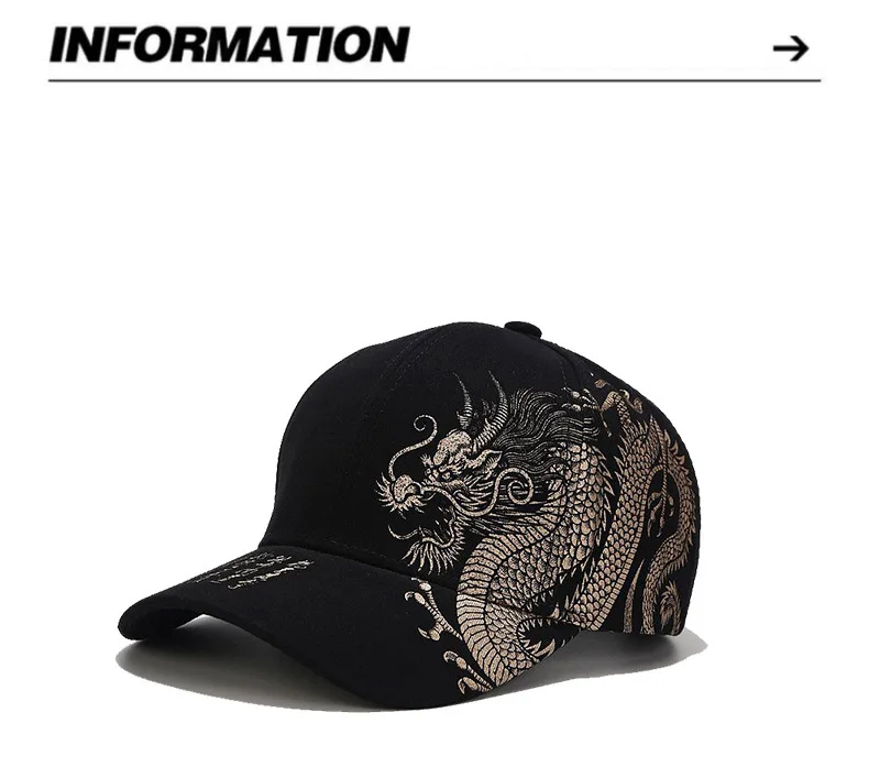 Chinese Style Dragon Pattern Baseball Hat For Men And Women 2025 Chinese Style Dragon Pattern Baseball Hat For Men And Women 2025