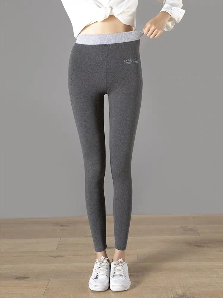 Ribbed Cotton Fashion Leggings For Women 2025 High Waist Autumn Winter Warm Leggings