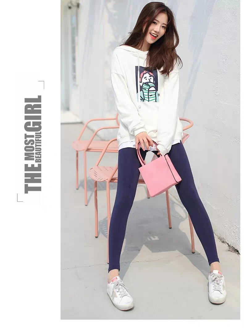 Ribbed Cotton Fashion Leggings For Women 2025 High Waist Autumn Winter Warm Leggings