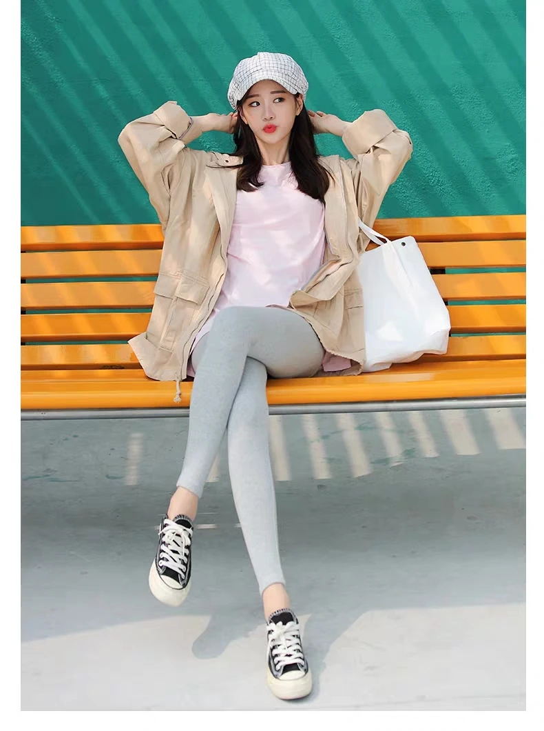 Ribbed Cotton Fashion Leggings For Women 2025 High Waist Autumn Winter Warm Leggings