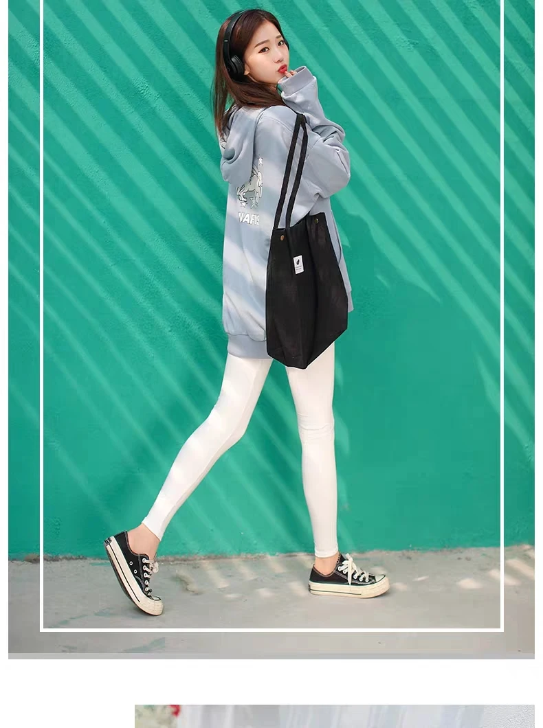 Ribbed Cotton Fashion Leggings For Women 2025 High Waist Autumn Winter Warm Leggings