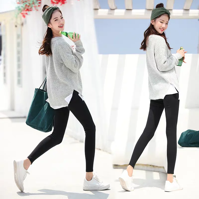 Ribbed Cotton Fashion Leggings For Women 2025 High Waist Autumn Winter Warm Leggings