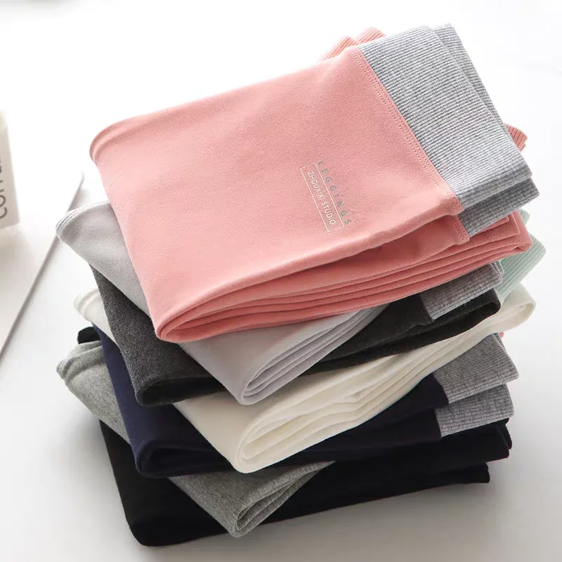 Ribbed Cotton Fashion Leggings For Women 2025 High Waist Autumn Winter Warm Leggings