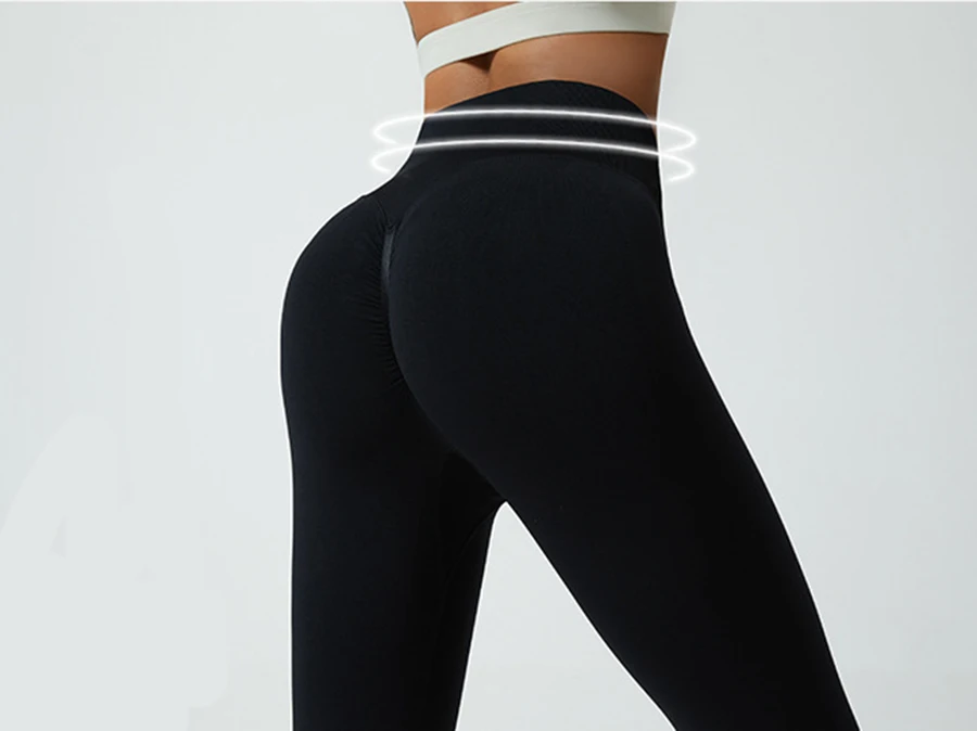 Seamless Push Up Sport Leggings For Women High Waist Tummy Control Gym Workout