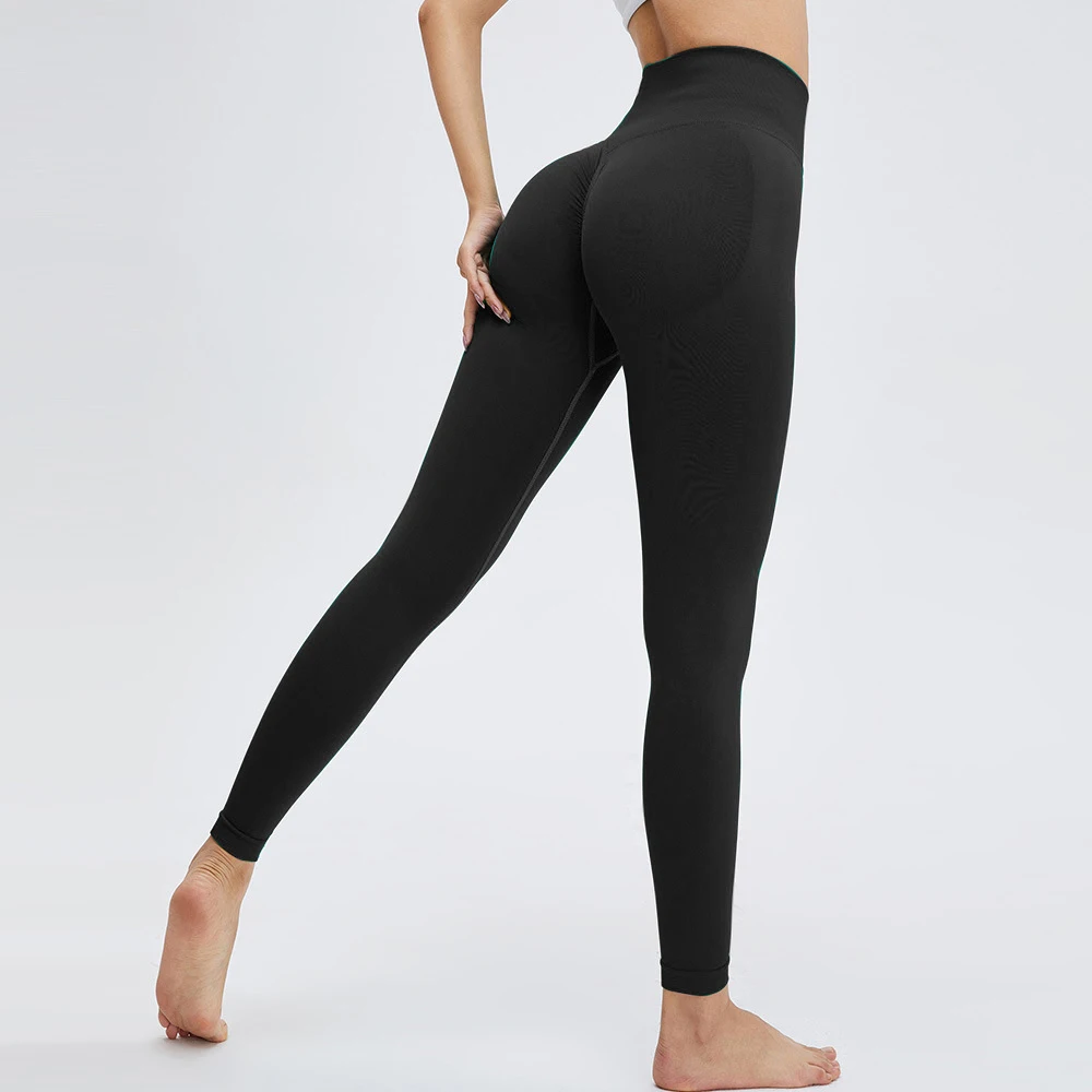 Seamless Push Up Sport Leggings For Women High Waist Tummy Control Gym Workout