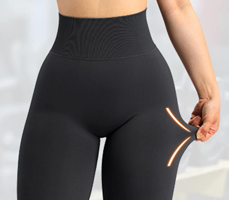 Seamless Push Up Sport Leggings For Women High Waist Tummy Control Gym Workout