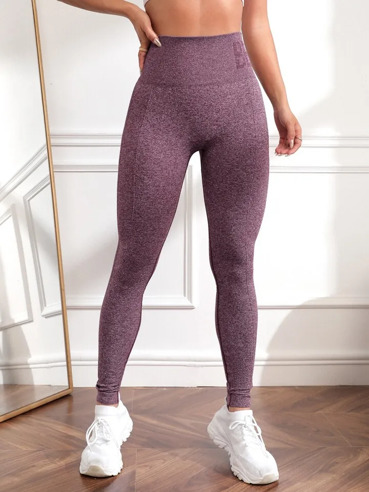 Newest Letter Honey Peach Hip Yoga Pants High Waist Lift Hip Tight Fitness Leggings