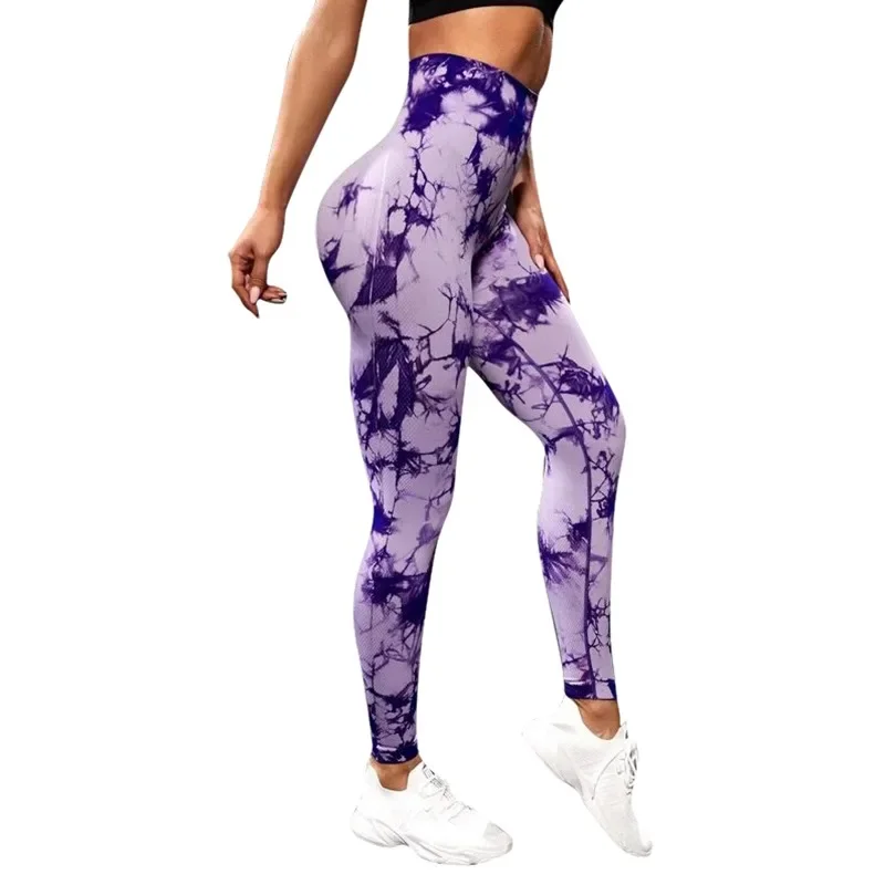 Sexy Women Gym Yoga Leggings High Waist Push Up Leggins Tie-dye Seamless Fitness Workout Leggins Sexy Women Gym Yoga Leggings High Waist Push Up Leggins Tie-dye Seamless Fitness Workout Leggins
