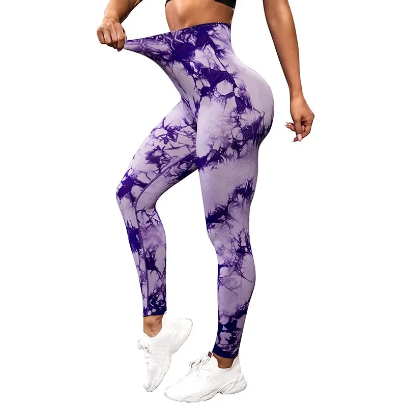 Sexy Women Gym Yoga Leggings High Waist Push Up Leggins Tie-dye Seamless Fitness Workout Leggins Sexy Women Gym Yoga Leggings High Waist Push Up Leggins Tie-dye Seamless Fitness Workout Leggins