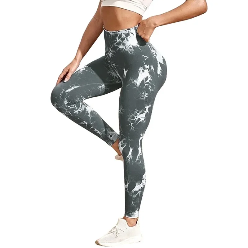 Sexy Women Gym Yoga Leggings High Waist Push Up Leggins Tie-dye Seamless Fitness Workout Leggins Sexy Women Gym Yoga Leggings High Waist Push Up Leggins Tie-dye Seamless Fitness Workout Leggins