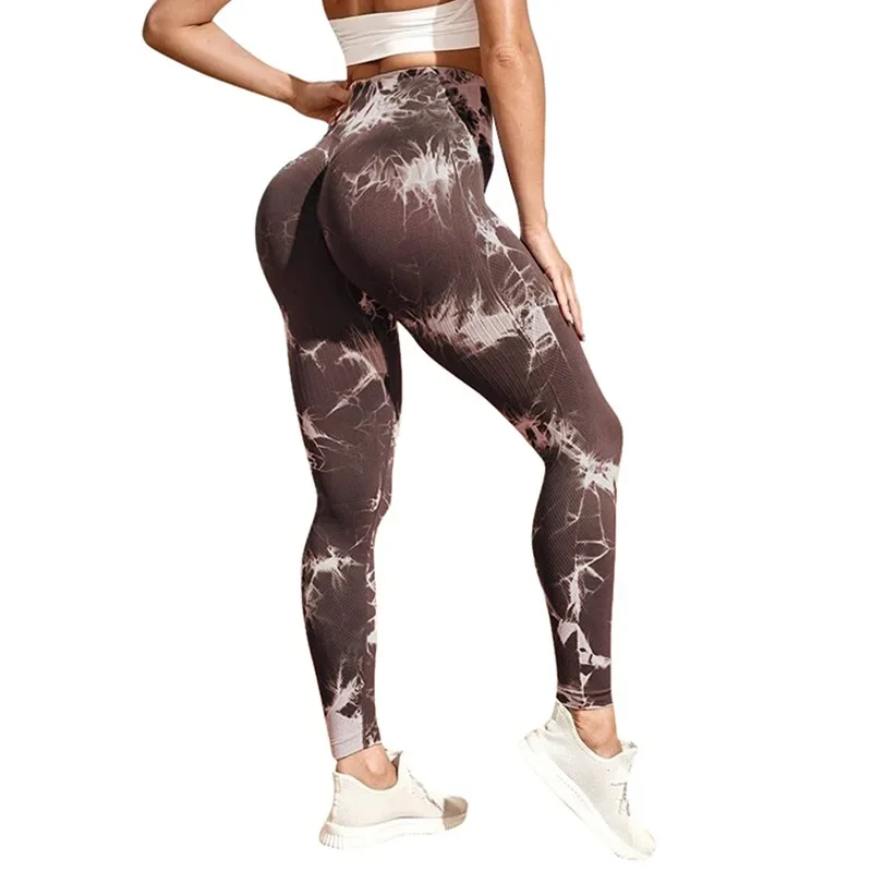 Sexy Women Gym Yoga Leggings High Waist Push Up Leggins Tie-dye Seamless Fitness Workout Leggins Sexy Women Gym Yoga Leggings High Waist Push Up Leggins Tie-dye Seamless Fitness Workout Leggins