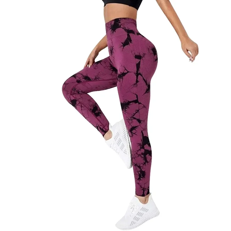 Sexy Women Gym Yoga Leggings High Waist Push Up Leggins Tie-dye Seamless Fitness Workout Leggins Sexy Women Gym Yoga Leggings High Waist Push Up Leggins Tie-dye Seamless Fitness Workout Leggins