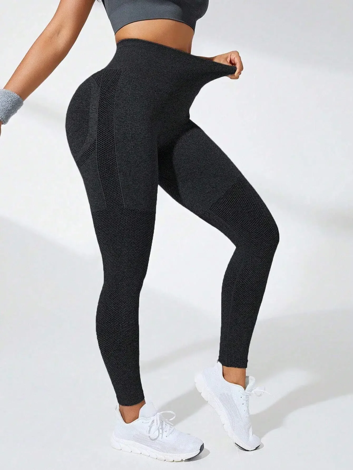 Women Seamless Leggings High Waist Fitness Leggings High Elastic Knitting Fashion Sports Pants