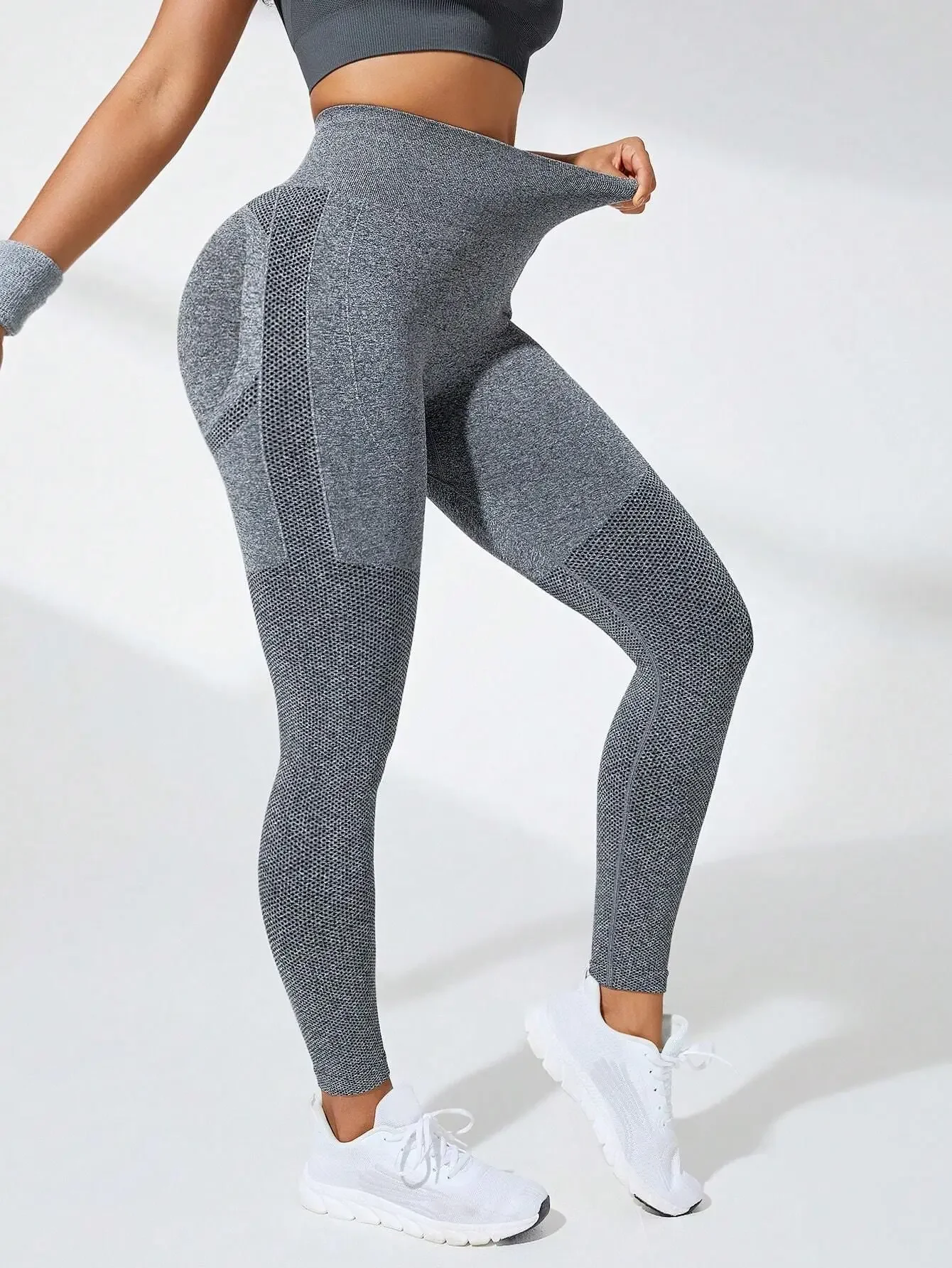 Women Seamless Leggings High Waist Fitness Leggings High Elastic Knitting Fashion Sports Pants
