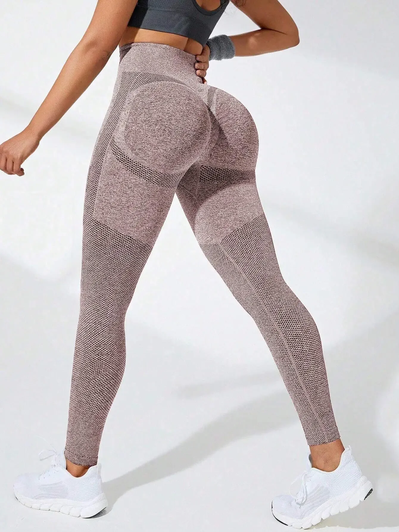 Women Seamless Leggings High Waist Fitness Leggings High Elastic Knitting Fashion Sports Pants