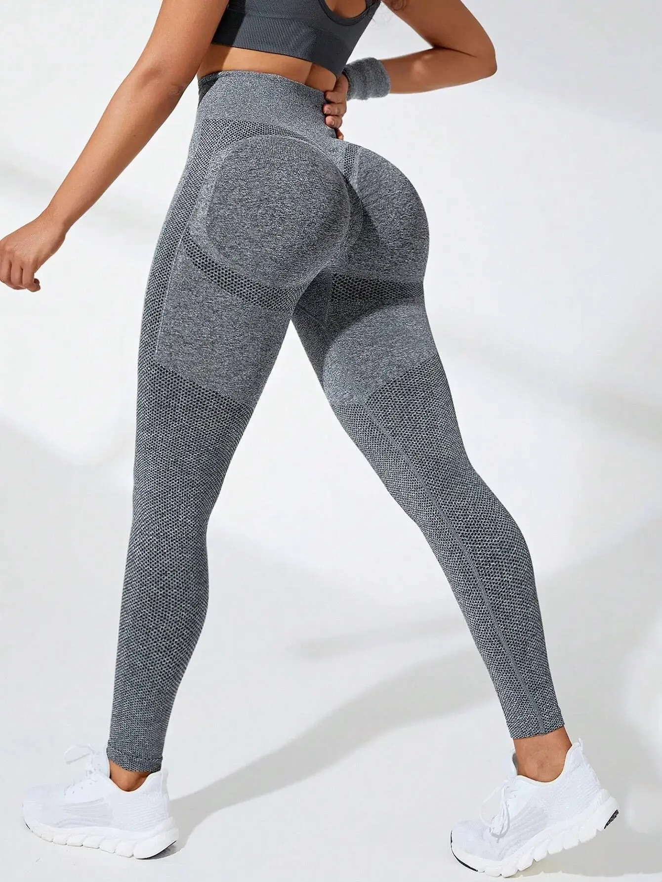 Women Seamless Leggings High Waist Fitness Leggings High Elastic Knitting Fashion Sports Pants