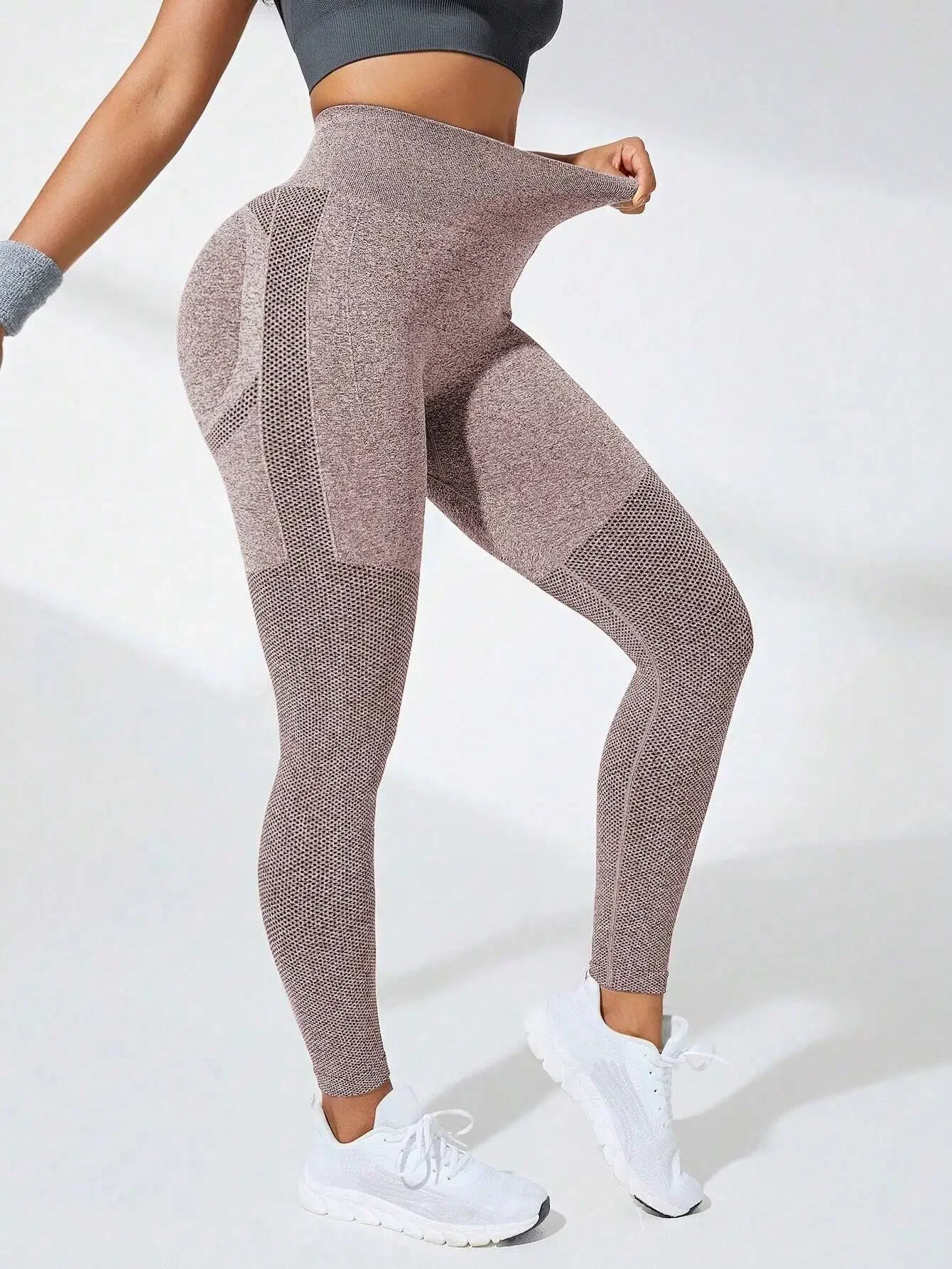 Women Seamless Leggings High Waist Fitness Leggings High Elastic Knitting Fashion Sports Pants