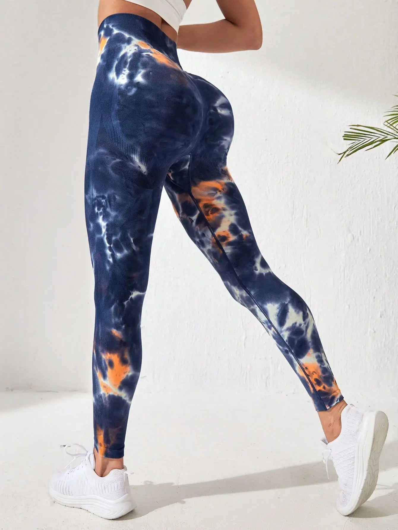 New 3D Print Tie Dye Sports Pants Women Seamless  Leggings High Waist Fitness Push Up Leggings