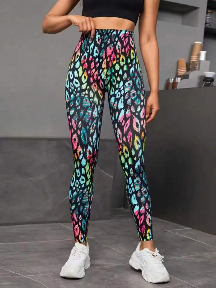 New 3D Print Tie Dye Sports Pants Women Seamless  Leggings High Waist Fitness Push Up Leggings