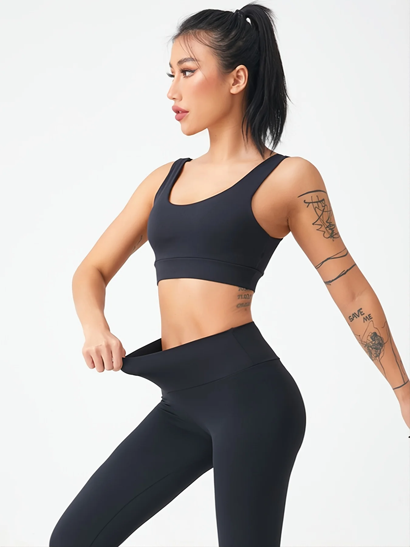 Peach hip yoga pants Women wear high-waisted belly lift hip lift micro-compression shape sports pants