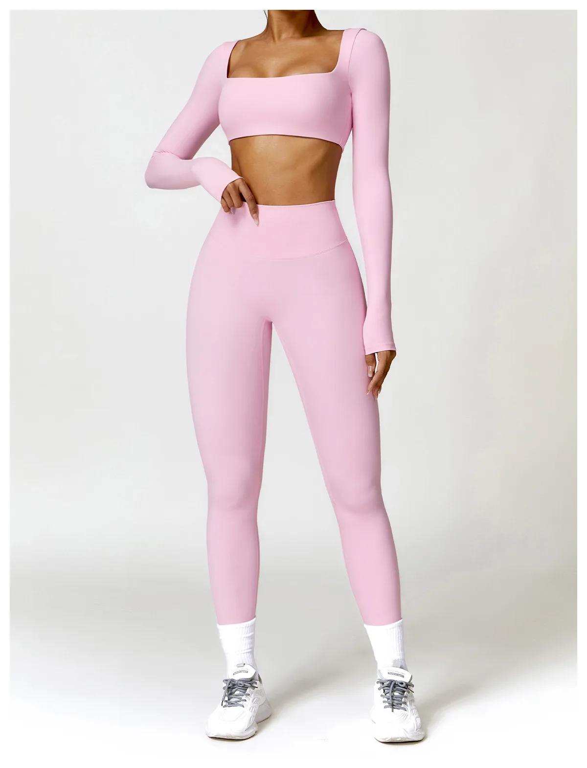 2PC Women's Gym Tracksuit Quick-Drying Yoga & Running Suit 2025