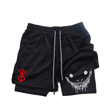 Berserk- Men's 2-in-1 Gym double layered sports running quick drying shorts