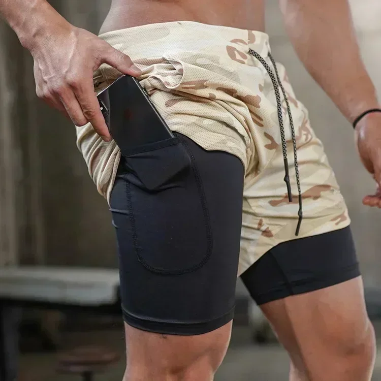 Berserk- Men's 2-in-1 Gym double layered sports running quick drying shorts