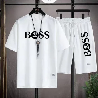2PCS Summer 2025 new men's breathable short sleeve T-shirt + quick drying shorts outdoor casual top