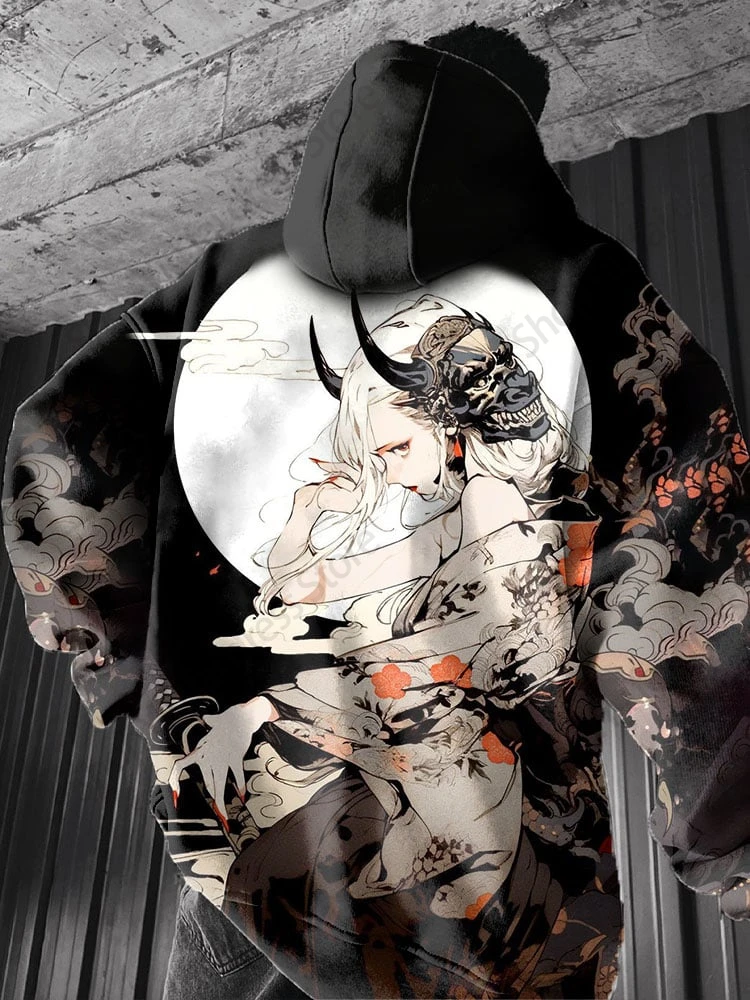 Japanese Anime Beauty 3d Print Graphic Hoodies Men Fashion Oversized Hoodies Boy Coat Women Sweat Moletom