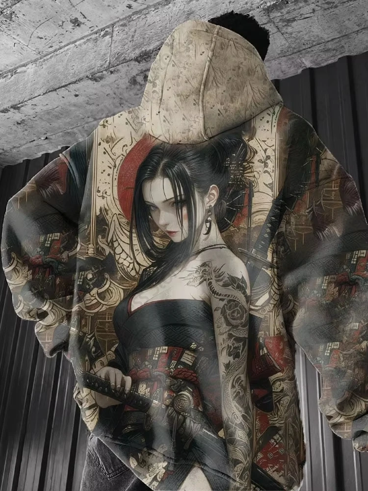 Japanese Anime Beauty 3d Print Graphic Hoodies Men Fashion Oversized Hoodies Boy Coat Women Sweat Moletom