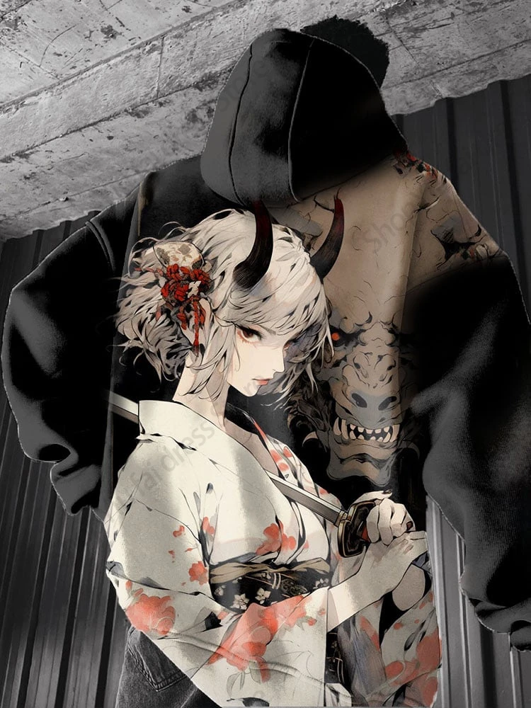 Japanese Anime Beauty 3d Print Graphic Hoodies Men Fashion Oversized Hoodies Boy Coat Women Sweat Moletom